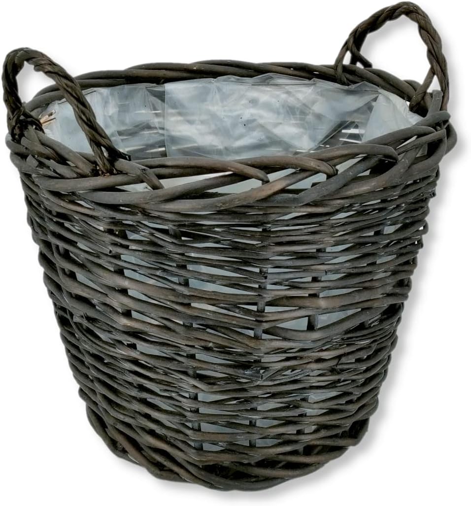 Decoline Weiden Pflanzkorb mit Henkeln und Einsatz L - Ø 48cm L - Ø 45cm, L - Ø 45cm