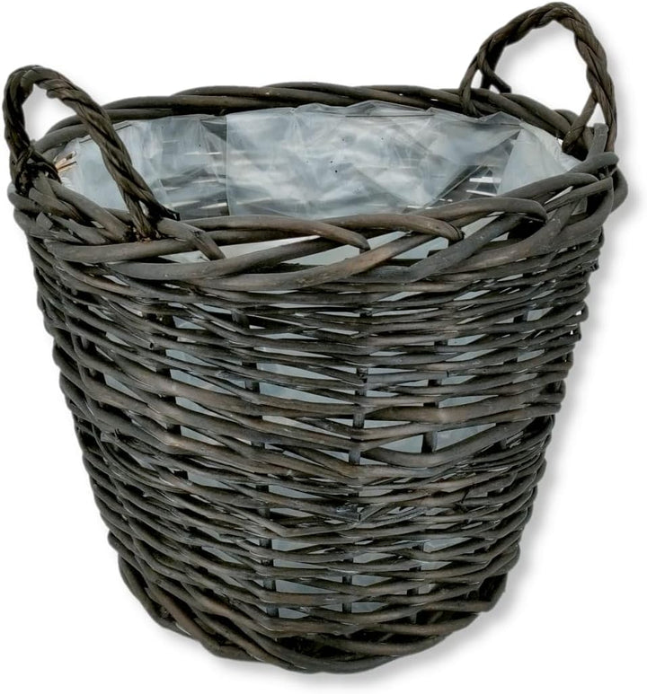 Decoline Weiden Pflanzkorb mit Henkeln und Einsatz L - Ø 48cm L - Ø 45cm, L - Ø 45cm