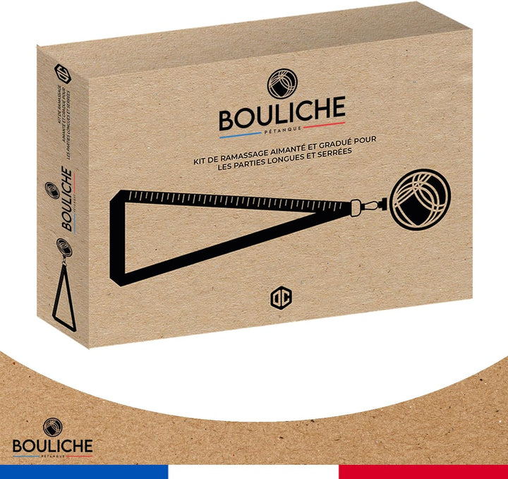 BOULICHE | Boulekugel Sammelset | Starker Magnet und Integriertes Massband | Tuch und Transporttasch