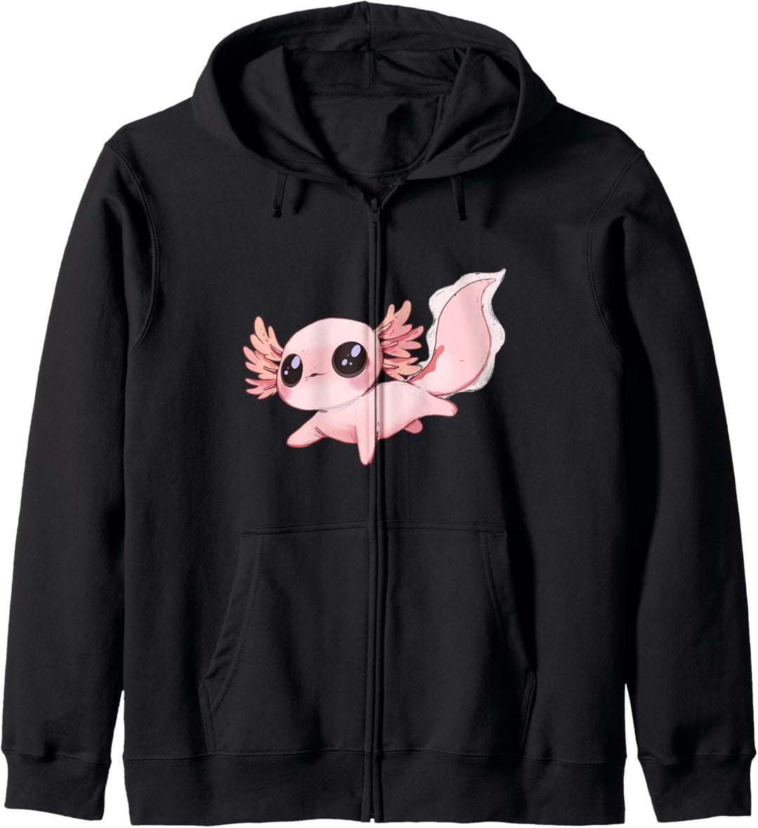 Baby Axolotl Kunst Kawaii Super süsses Exotisches Haus Tier Kapuzenjacke