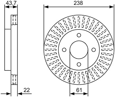 Bosch BD2147 Bremsscheiben - Vorderachse - ECE-R90 Zertifizierung - zwei Bremsscheiben pro Set