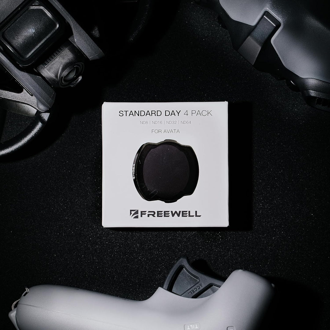 Freewell Standard Day - 4 Stück ND8, ND16, ND32, ND64 Filter kompatibel mit DJI Avata Drohne Standar
