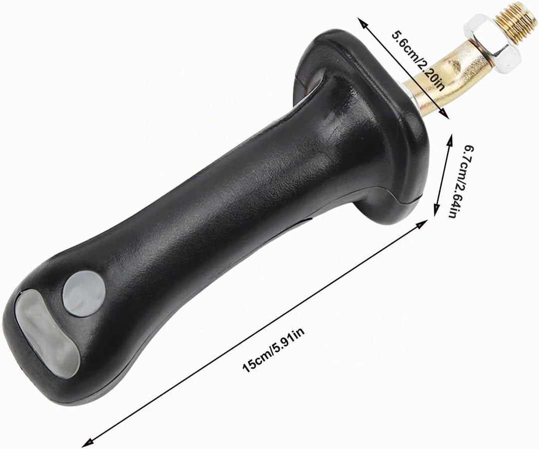 3-Tasten-Bagger-Joystick-Griffe, 2 Stück, Schwarz, 6-polig, ABS-Aluminiumlegierung, Verschleissfest,