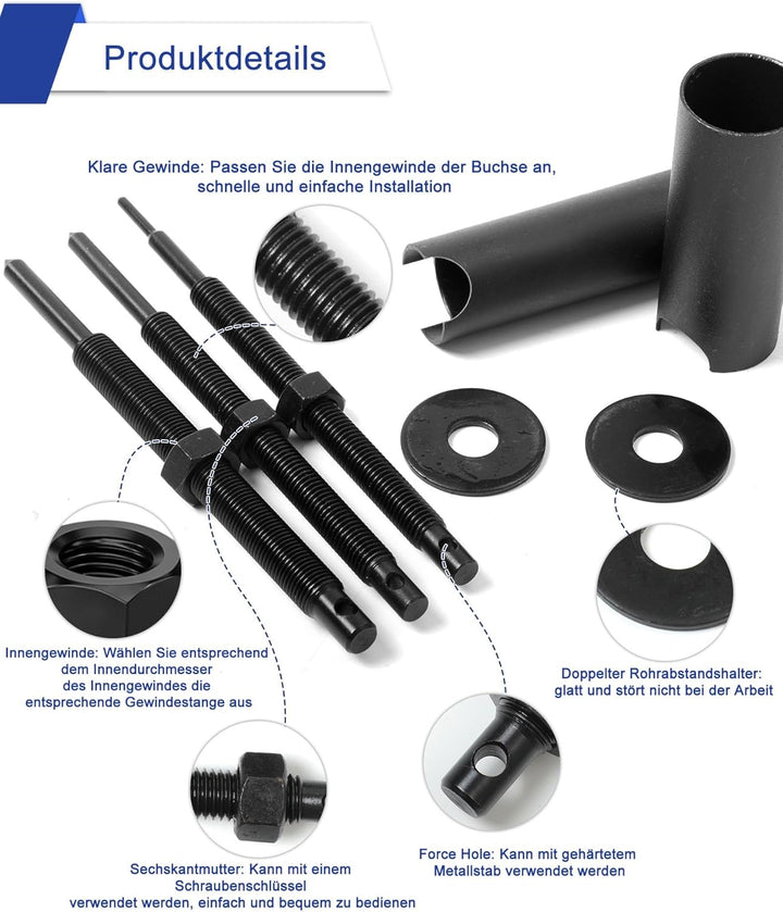 Fahrrad Innen lagerabzieher mit Tragbarem Blasgeformtem Koffer Innenlager Abzieher Radlager Abzieher