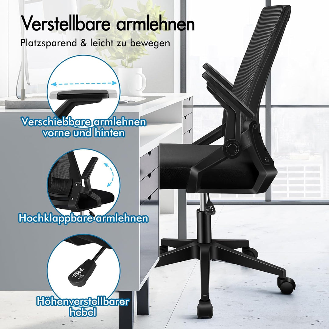ALFORDSON Bürodrehstuhl, Hochlehner Netzstoff Gaming Sitz, Ergonomische Verstellbare Bequeme Armlehn