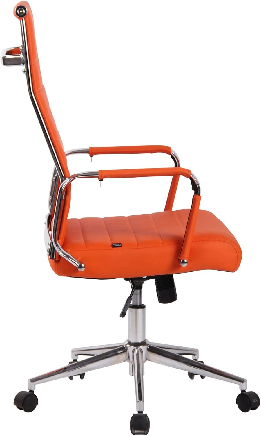 CLP Bürostuhl Kolumbus Kunstleder-Bezug I Höhenverstellbarer Schreibtischstuhl, Farbe:orange, Orange