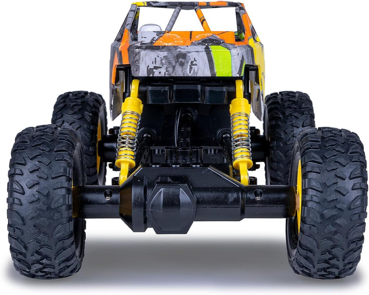 JAMARA 410053 - Hillriser 1:18 Crawler 4WD 2,4GHz - 2 Antriebsmotoren, Allrad, gefedertes Fahrwerk,
