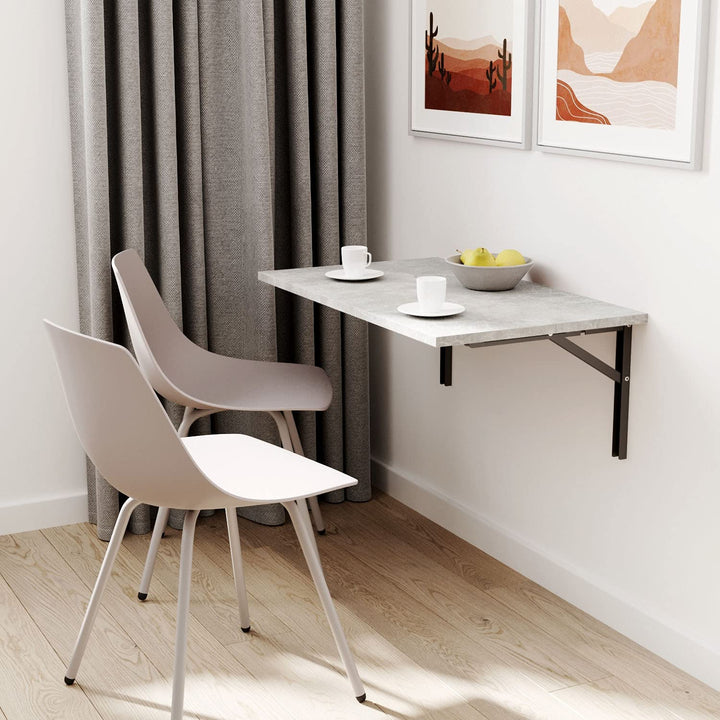 mikon 80x40 | Wandklapptisch Klapptisch Wandtisch Küchentisch Schreibtisch Kindertisch | Beton 80x40