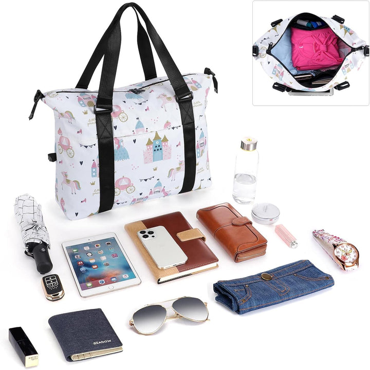 HAWEE Sporttasche Damen Gross Leichte Reisetasche Herren Faltbare Gym Duffel Bag Weekender Travel Ba