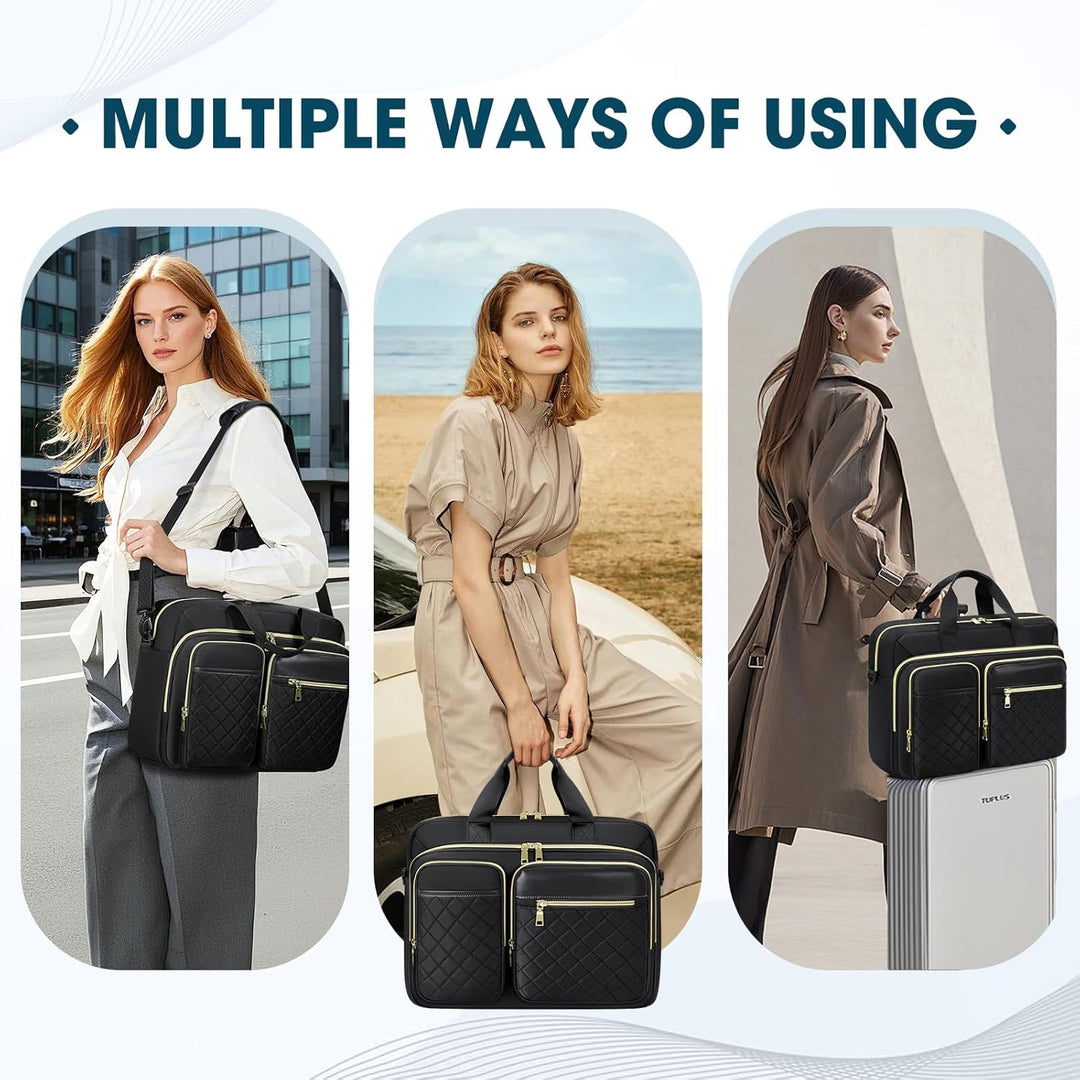 RAINSMORE Laptoptasche 15,6 Zoll für Damen Laptop Aktentasche Wasserdichte Laptop Notebook Tasche Bu