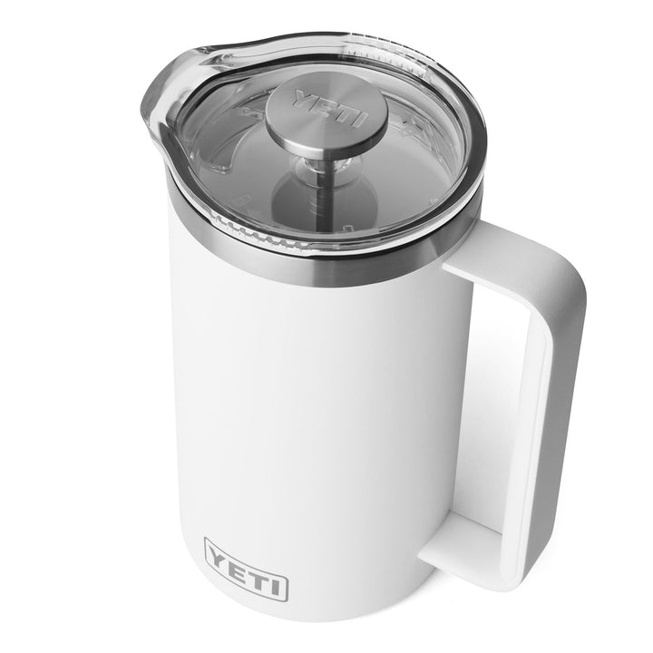 YETI Rambler Stempelkanne Mit DuraSip Keramikbeschichtung, White, 34 oz (1 L), White