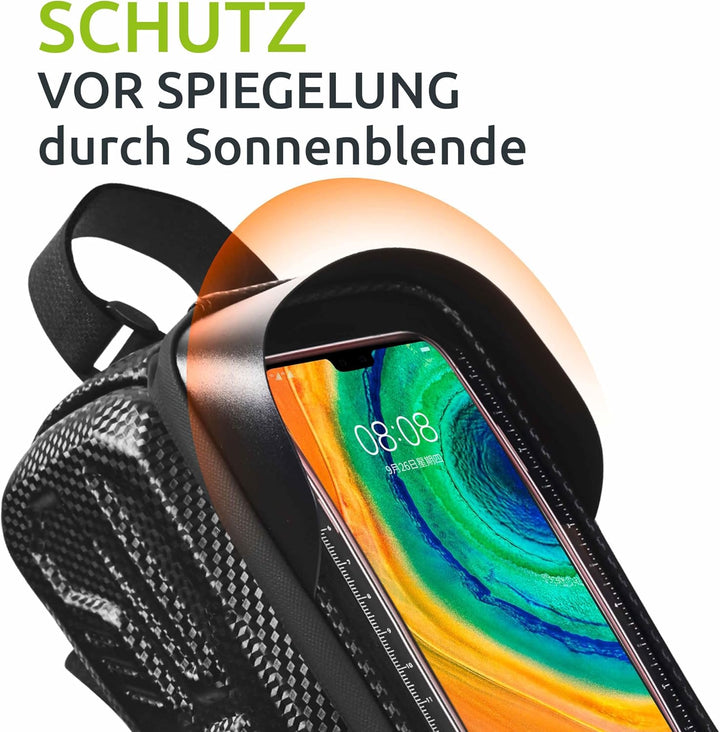 Fahrradtasche Rahmen Rahmentasche Fahrrad, Wasserabweisende Lenkertasche für Smartphones, Oberrohrta