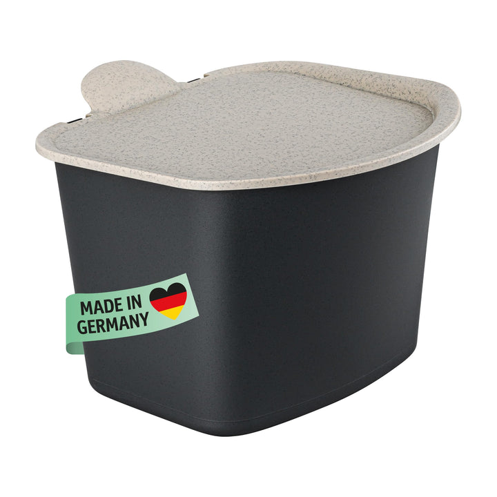 Koziol BIBO Biomülleimer 3 Liter mit Deckel | Küchenabfalleimer, Komposteimer | biozirkulärer Kunsts