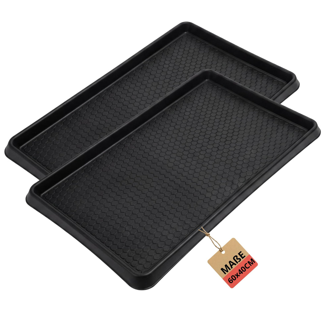 BigDean 2X Premium Schuhabtropfschale 60x40cm extra robust | Made in Europa 2 Stück, 2 Stück