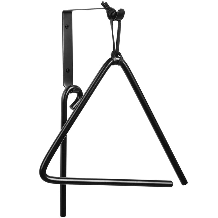 Dreieckige Abendessenglocke, robust, 22,9 cm, schwarzes Gusseisen mit Schläger, komplett mit einer d