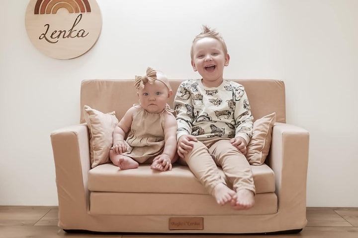 Flumi Personalisierte Kindercouch: Mini Schlafsofa für Kinderzimmer, Kuschelecke, Spielsofa, Kinders
