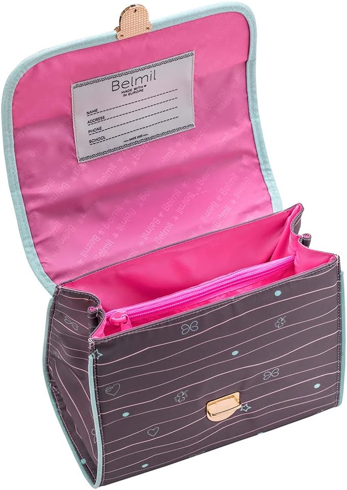 Belmil Premium Petite Kindergarten Schultertaschen Umhängetasche für Mädchen (305-51/P) Mint, Mint