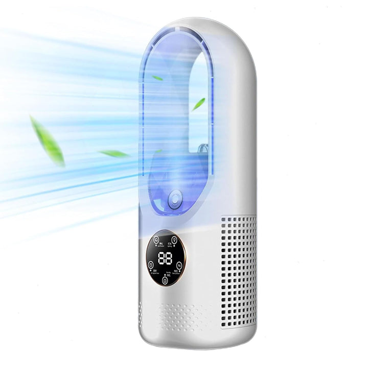 Lamellenloser Ventilator mit 6 Geschwindigkeitsstufen und Timerfunktion, USB-Multifunktionssteuerung