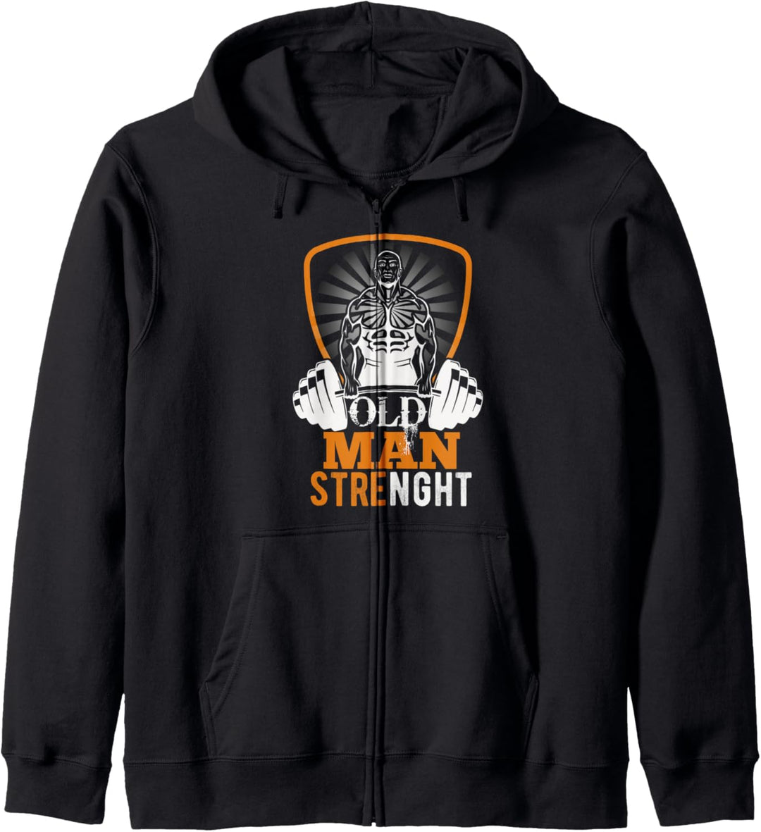 Old Man Strength Gym Vatertagsgeschenk für Papa Kapuzenjacke