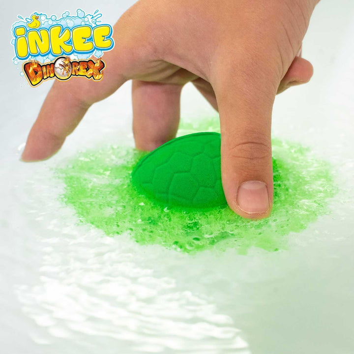 INKEE Geschenkbox DINO mit 6 Kinder Badebomben, enthält 6 verschiedene Dinosaurier Spielzeug zum Sam