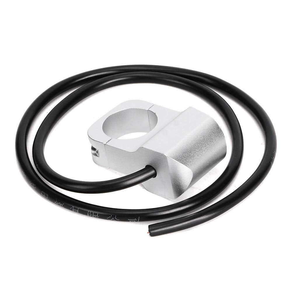 Motorrad, Fahrrad, Silber C4M139 25mm/0.98 Zoll wasserdichter Stahl Scheinwerfer Lenker Scheinwerfer