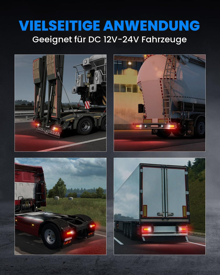 SUPAREE LED Rückleuchten Anhänger 12v LED Anhänger Rückleuchten set Anhänger LED Beleuchtung set 12-