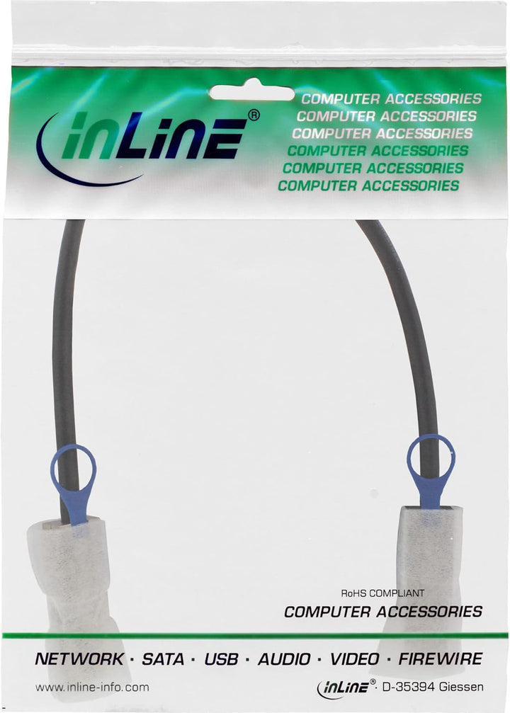 InLine 27623A SAS Anschlusskabel, Mini-SAS 26pin SFF-8088 an Mini-SAS 26-pin SFF-8088, 0,5m