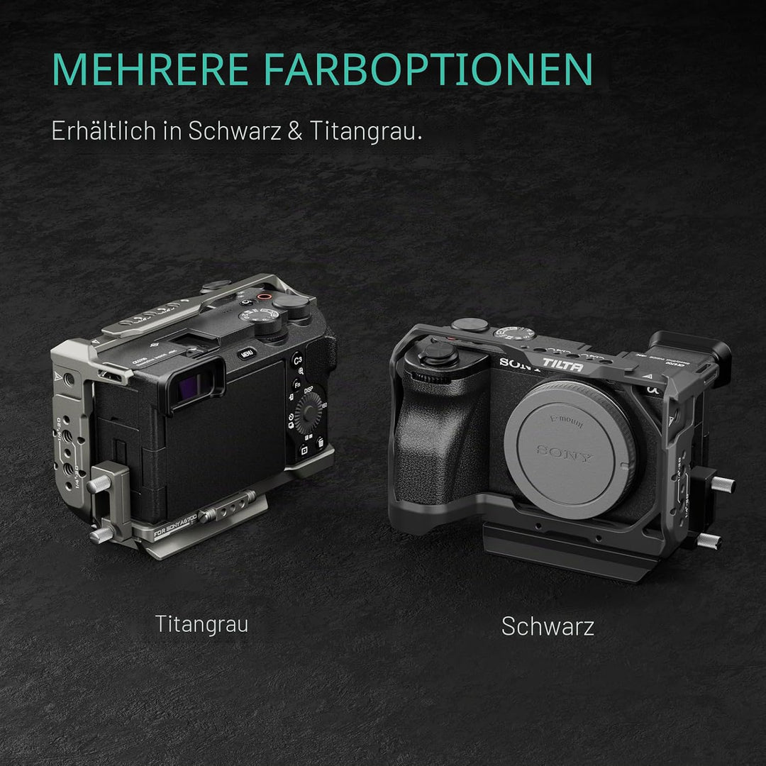 Tilta A6700 Cage, Kamerakäfig Kompatibel mit Sony a6700 mit Arca Grundplatte und HDMI Kabelklemme -