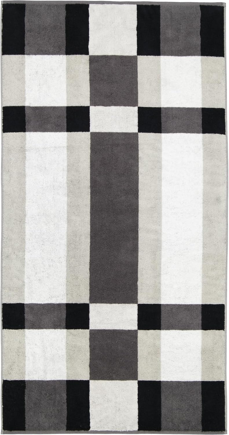 CAWÖ Home Handtücher Delight Karo 6219 Platin - 77 Duschtuch 70x140 cm, Duschtuch 70x140 cm