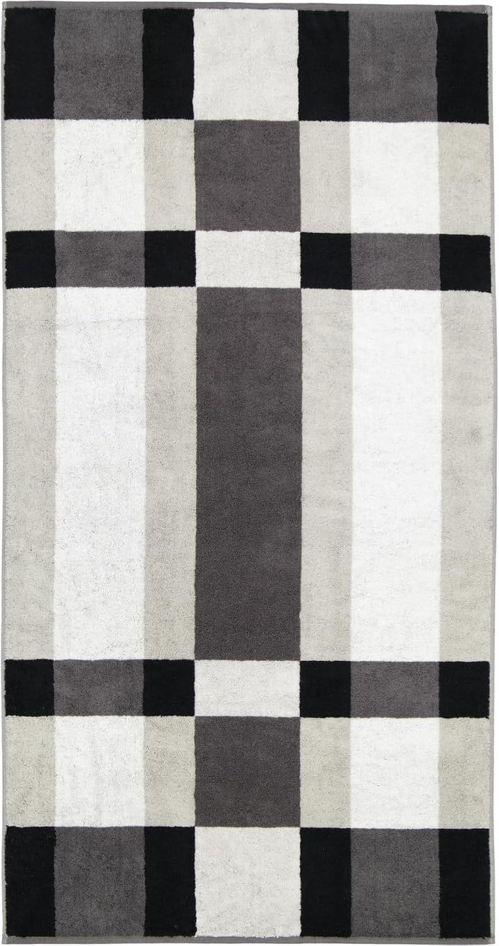 CAWÖ Home Handtücher Delight Karo 6219 Platin - 77 Duschtuch 70x140 cm, Duschtuch 70x140 cm