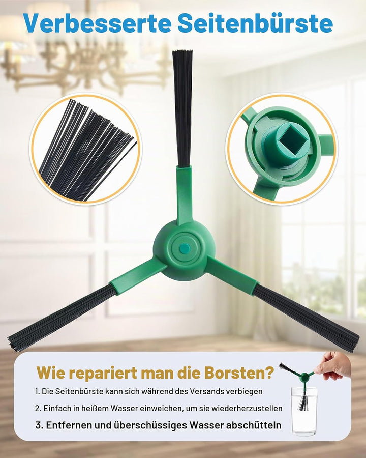 21 Stück Zubehör für iRobot Roomba Combo 2 Essential Y0140/Y0112/Y0110, für Roomba 105 Combo Ersatzt