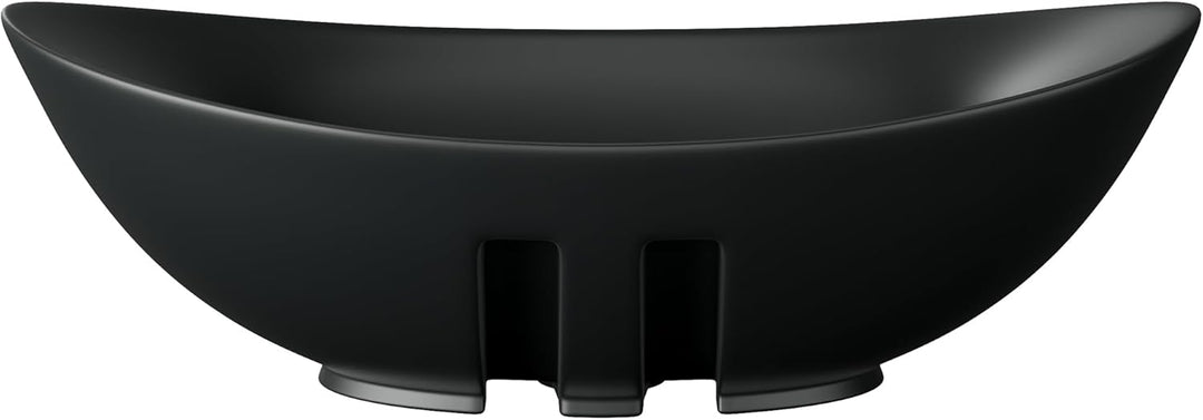 Mai & Mai Aufsatzwaschbecken Oval aus Keramik 59x38cm matt Anthrazit Waschschale Waschtisch mit Nano