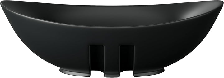Mai & Mai Aufsatzwaschbecken Oval aus Keramik 59x38cm matt Anthrazit Waschschale Waschtisch mit Nano