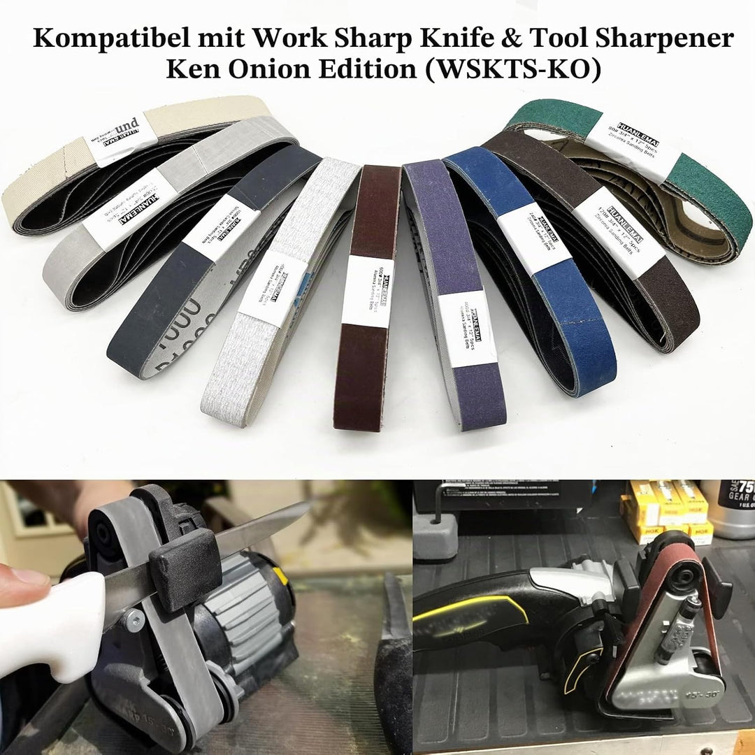 Huanlemai Ersatz-Schleifband-Set für scharfe Messer und Werkzeugschärfer Ken Onion Edition (WSKTS-KO