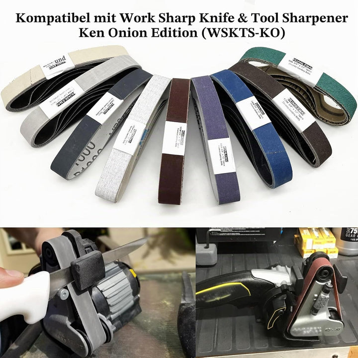 Huanlemai Ersatz-Schleifband-Set für scharfe Messer und Werkzeugschärfer Ken Onion Edition (WSKTS-KO