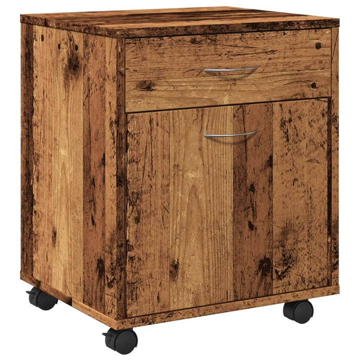 vidaXL Rollcontainer, Aktenschrank mit Stauraum, Rollschrank für Büro Arbeitszimmer, Bürocontainer B