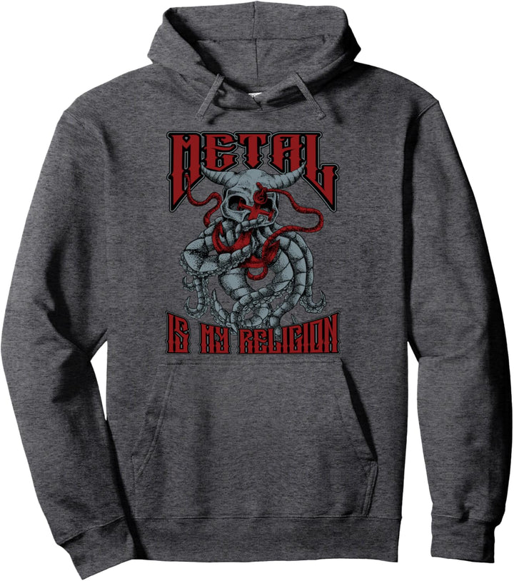 Metal Is My Religion I Retro Heavy Metal Pullover Hoodie