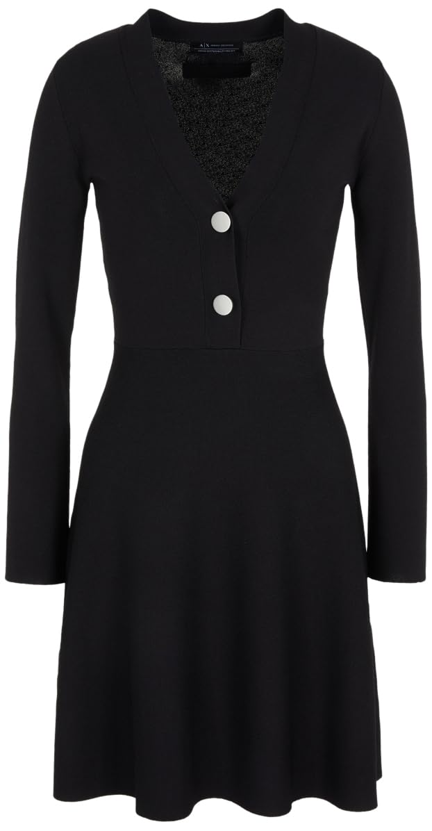 Armani Exchange Damen Sustainable, Soft Touch Casual Night Out Dress, Schwarz