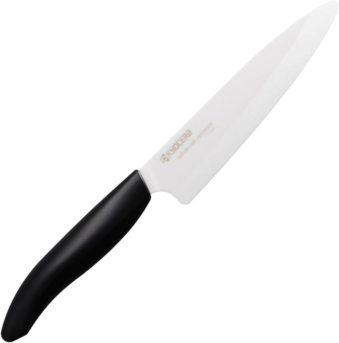 Kyocera FK-130WH-BK GEN Universal-Keramikmesser, Keramik, Schwarz Schwarz Universalmesser