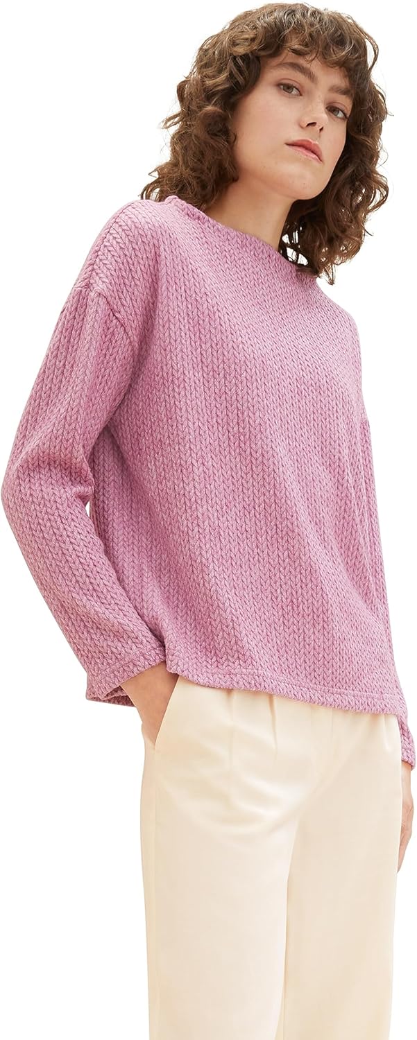 TOM TAILOR Damen Sweatshirt XXS 33830 - Mauvy Plum, XXS 33830 - Mauvy Plum