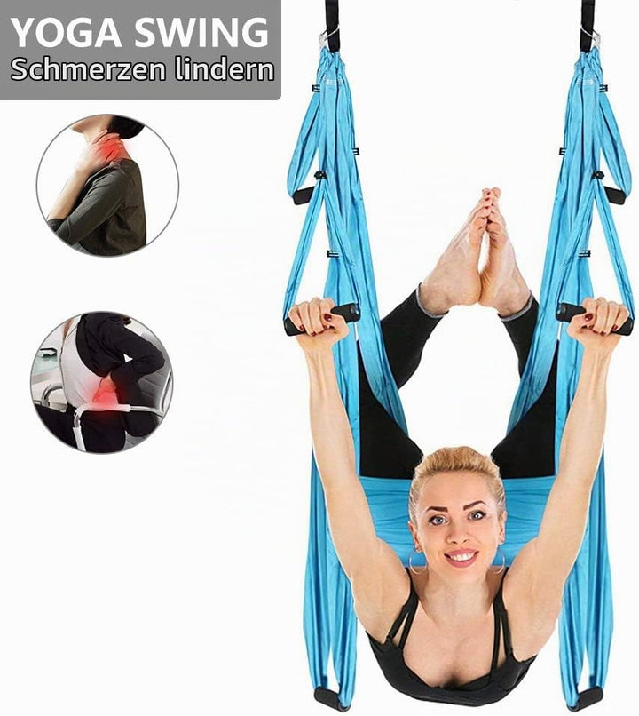 Yoga Hängematte Set Aerial,Aerial Yogatuch,Aerial Yoga Hammock Swing mit Tragetasche und Verlängerun