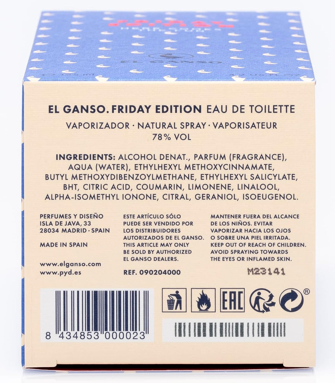 El Ganso Friday Edition, Eau de Toilette für Männer, mit orientalischen Fougère Duft, 125 ml Zerstäu