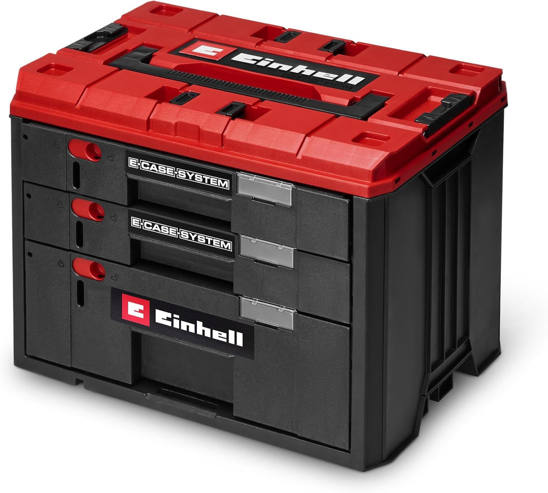Original Einhell E-Case Schubladenkoffer (Einhell E-Case System, 41,5 x 25 x 28 cm, max. 60 kg Nutzl