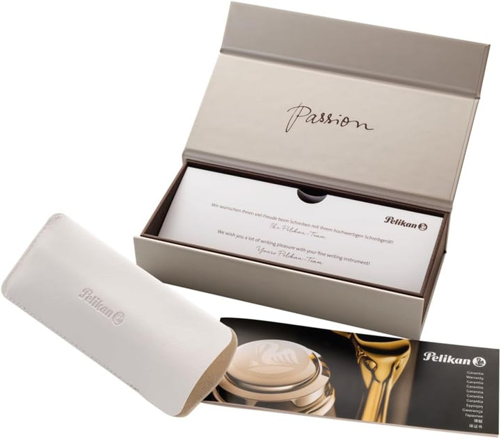 Pelikan Füllhalter Classic 205, Schwarz, Feder M (mittel), hochwertiger Kolbenfüller im Geschenk-Etu