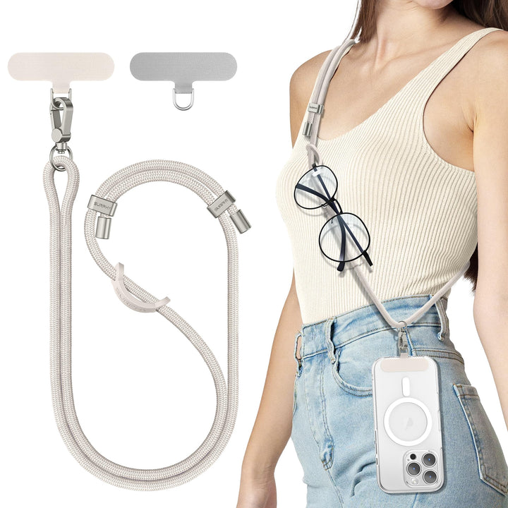 SURPHY Verstellbar Handykette Universal zum Umhängen, Stabil Handyband für Holiday, Outdoor, Reise,