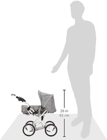 Bayer Chic 2000 - Puppenwagen Leni, 2in1 Kombipuppenwagen mit herausnehmbarer Tragetasche, Jeans gra