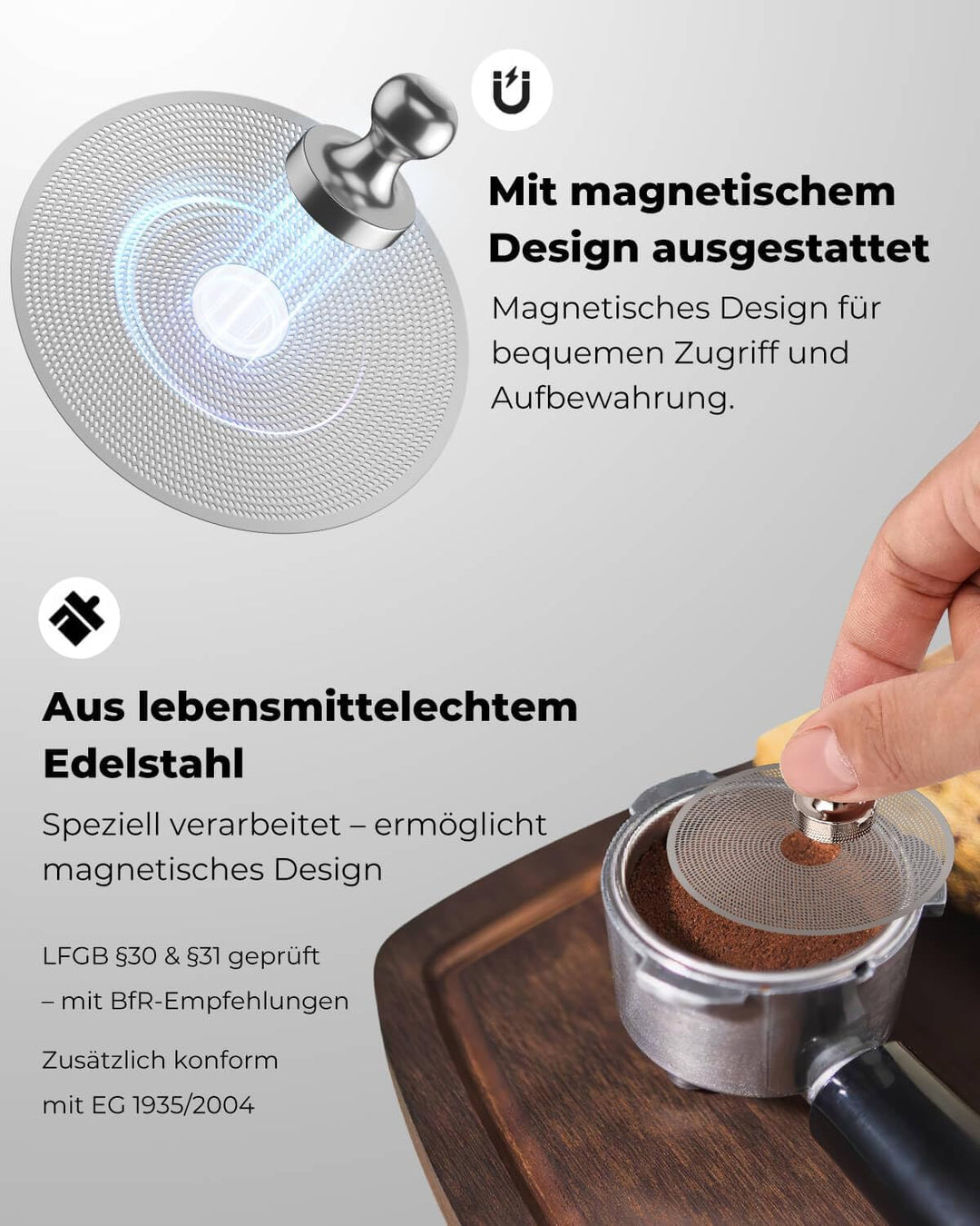 3er-Set 58-mm-Espresso-Puck-Sieb mit rundem Loch in der Mitte – 0,2 mm ultradünnes Espresso-Puck-Sie