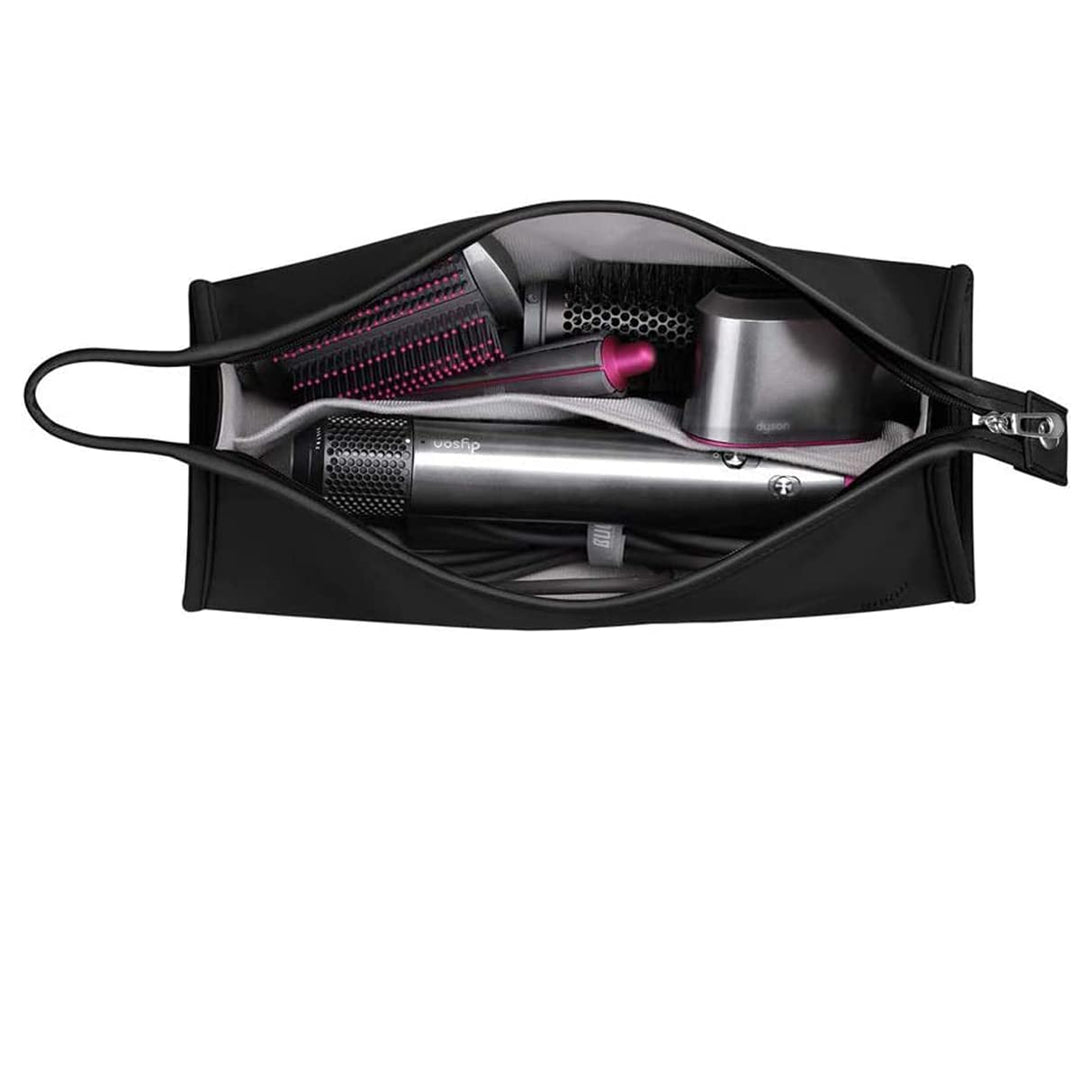 Reisetasche für Dyson Airwrap Long/Supersonic Haartrockner & Zubehör (PU-Leder Wasserdichter-Schwarz