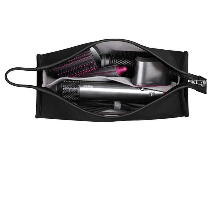 Reisetasche für Dyson Airwrap Long/Supersonic Haartrockner & Zubehör (PU-Leder Wasserdichter-Schwarz