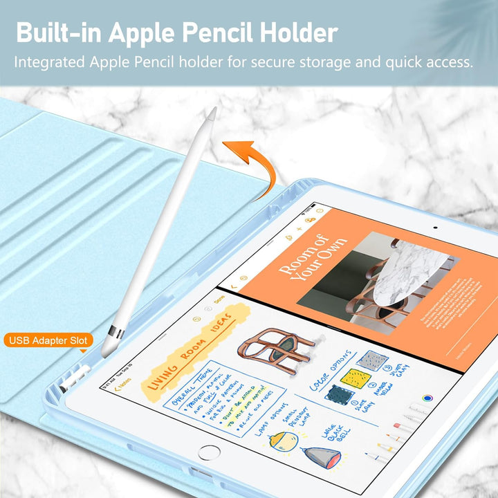Fintie Tastatur Hülle für iPad 10.2 Zoll (9/8/ 7 Generation - 2021/2020/2019), Schutzhülle mit TPU R